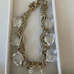J. Crew Two-toned Chunky Crystal Necklace
